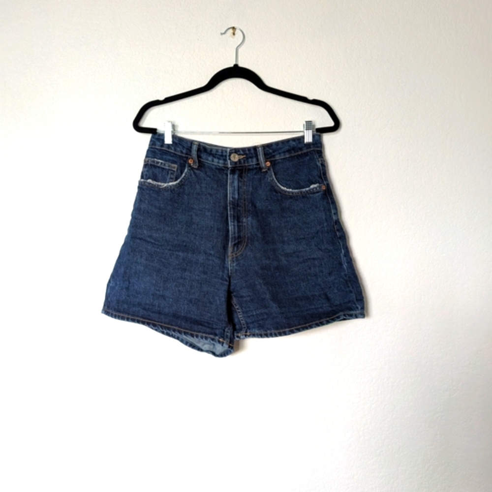Zara Dark Blue Denim Jean Shorts